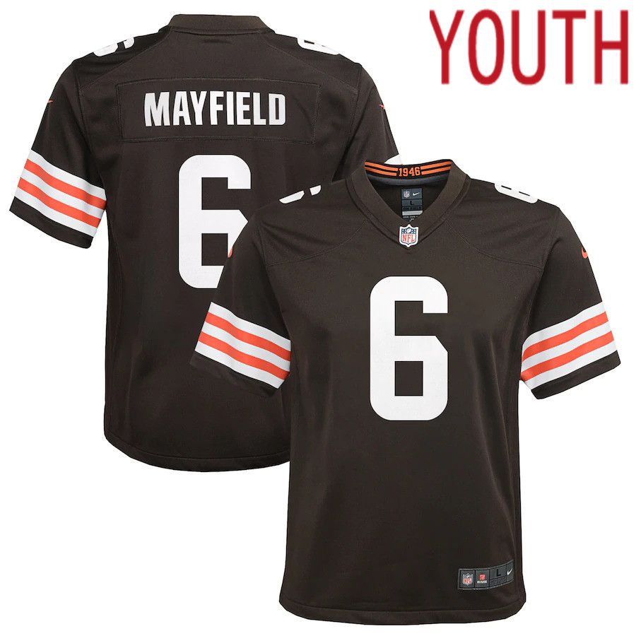 Youth Cleveland Browns #6 Baker Mayfield Nike Brown Game Player NFL Jersey